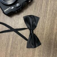 nơ nam đen đeo cổ bê quả, tráp, đồng phục nhà hàng giá rẻ X05 - 1 lớp-đen