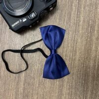 nơ nam đen đeo cổ bê quả, tráp, đồng phục nhà hàng giá rẻ X05 - 1 lớp - Xanh đen