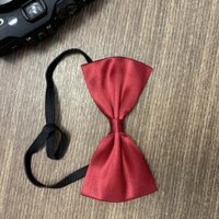 nơ nam đen đeo cổ bê quả, tráp, đồng phục nhà hàng giá rẻ X05 - 1 lớp- Đỏ đô