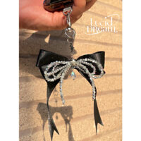 Nơ Ruy Băng Dây Điện Thoại Ngắn Quyến Rũ Dây Đeo Cổ Tay Keychain Dây Đeo Túi Cô Gái Móc Khóa Điện Thoại