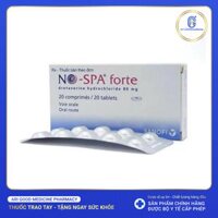 NO-SPA Forte 80mg chống co thắt cơ trơn (2 vỉ x 10 viên)