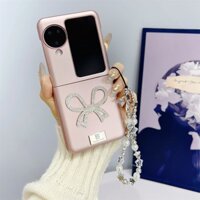 Nơ Vòng Tay Ốp lưng OPPO Find N2 N3 Flip Bảo Vệ PC Vỏ Cứng Ốp Lưng