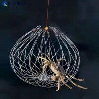 Nobeljiaoo 1Pc Tự Động Mở Và Đóng Câu Cá Bằng Thép Không Gỉ Bẫy Cua Với Đối Trọng Có Thể Nhìn Thấy Bắt Cua Lồng Phụ Kiện Câu Cá Ngoài Trời F9M9