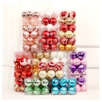 [NOEL] Hộp 24 Quả Châu Size L 6cm Trang Trí Cây Thông Noel, Trang Trí Giáng Sinh Ánh Kim Cao Cấp | Làm Đồ Trang Trí