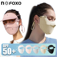 Nofoxo UPF50 + Kem chống nắng mùa hè Chống tia cực tím Ice Silk Thể thao Vành có thể tháo rời Chống bụi Mặt nạ toàn mặt