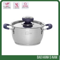 Nồi 16 cm 3 đáy inox 430 Thân Cool Fivestar Standard quai silicon NẤU ĐƯỢC BẾP TỪ ( BẢO HÀNH 5 NĂM)