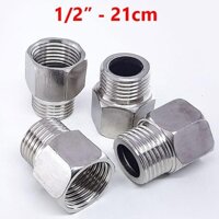 Nối 2 Đầu Ren Trong 21 Răng Ngoài 21 - Inox không gỉ.