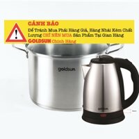 Nồi 3 Đáy Inox Phi 30cm Goldsun GH26-1302SG Tặng Kèm Ấm Siêu Tốc Goldsun 1.8L