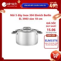Nồi 5 đáy Inox 304 Elmich Berlin EL 3983 - 18 cm