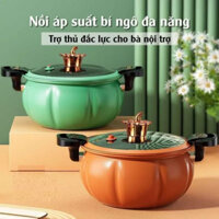 Nồi Áp Suất Bí Ngô Chống Dính 8L Thông Minh - Nồi Hầm 4in1 Hầm Gà, Cháo, Nồi Chiên, Xào Nấu Đa Năng