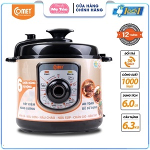 Nồi áp suất điện cơ Comet CM6156 (CM6156C) - nồi đa năng, 6.0 lít