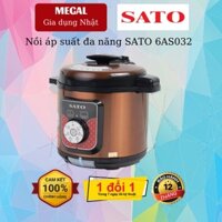 Nồi áp suất đa năng SATO Nhật Bản tự động xả áp, tự ngắt điện khi quá nhiệt, van khóa an toàn, chống dính 6AS032 MEGAL