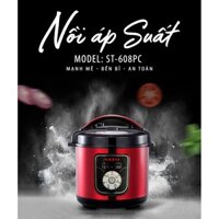 Nồi áp suất đa năng SATO ST-608PC Cấu tạo 3 lớp chống dính an toàn