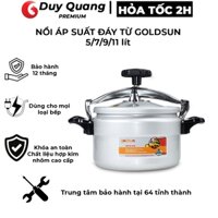 Nồi áp suất đáy từ 5 lít, 7 lít, 9 lít Goldsun GPC1930 , đun được bếp từ, bếp ga, hồng ngoại và mọi loại bếp khác