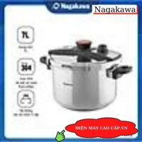 Nồi áp suất đáy từ đa lớp Nagakawa NAG1473 (7L) - Lòng nồi inox 304, Van kép 3 cấp an toàn