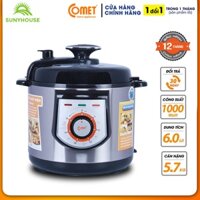 Nồi Áp suất điện 6L Comet CM6151 - Hàng Chính Hãng