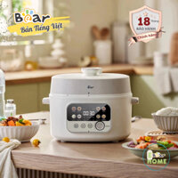 Nồi áp suất điện Bear 4L SB-AS40W 11 chức năng | 2 vung nồi | thêm chức năng nấu mở nắp