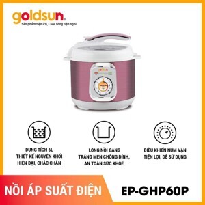 Nồi áp suất điện cơ Goldsun EP-GHP60G - Nồi đa năng, 6.0 lít