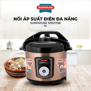 Nồi áp suất Sunhouse SHD1756 (SHD-1756) - Nồi điện đa năng, 6.0 lit
