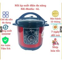 Nồi Áp Suất Điện Đa Năng NK-Media Dung Tích 6L Bảo Hành 12 Tháng Sang trọng- Tiện Nghi- An Toàn