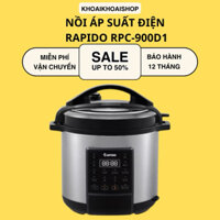 Nồi Áp Suất Điện Đa Năng Rapido RPC900-D1 Lòng Nồi Inox, 12 Chế Độ Nấu Tự Động, Bảo Hành 1 Năm Toàn Quốc