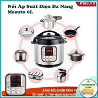 Nồi Áp Suất Điện Đa Năng Masuto 6L LG-06A Bản Điều Khiển Tiếng Việt - Nồi Áp Suất Cao Cấp 1000W