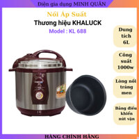 Nồi áp suất điện KHALUCK KL-688, Công suất 1000w, tiện lợi ,hầm thức ăn nhanh. Dung tích 6L bảo hành 12 tháng