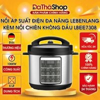 Nồi Áp Suất Điện LEBENLANG Kèm Nồi Chiên Không Dầu LBEE7308 Dung Tích 6L Lòng Nồi Tráng Men Chống Dính
