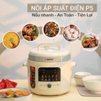 Nồi áp suất điện lòng nồi Inox 304 Kalpen P5 - Dung tích 6L - Công suất 1300W
