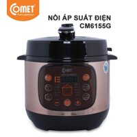 Nồi áp suất điện náp gài Comet CM6155 6.0L (Xám)