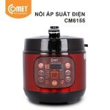 Nồi áp suất điện nắp gài Comet CM6155 6.0L (Đỏ)