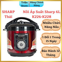 Nồi Áp Suất Điện Sharp KS-226 KS-228-6L Nồi Đa Năng Hầm-Ninh-Nấu hàng chính hãng bảo hành 12 tháng