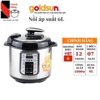 Nồi áp suất điện tử Goldsun CD4701 (6L), BẢO HÀNH 12 THÁNG, 1 ĐỔI 1 TRONG 7 NGÀY