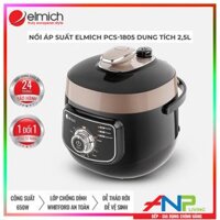 NỒI ÁP SUẤT ĐIỆNNỒI HẦM ELMICH PCE-1805 PCS-1803 Dung Tích 2,5L, Công Suất 650W - Hàng Chính Hãng - PCE-1805 Mầu Nâu