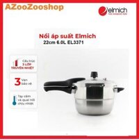 Nồi Áp Suất Inox 304 Elmich 20cm 4.0L EL3369, Elmich 22cm 6.0L EL3371 - EL3371 6.0Lít