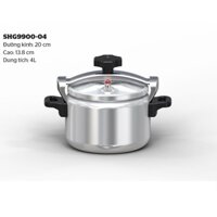 Nồi áp suất nhôm Sunhouse 5L - 6L hàng chính hãng - 9900-4 4 lít