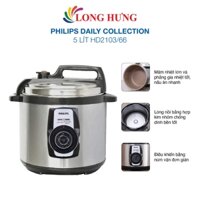 Nồi áp suất Philips 5 lít HD2103/66 - Hàng chính hãng