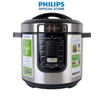 Nồi áp suất Philips HD2137/65 6 lít điện tử và nồi áp suất Philips HD2103 5.0L cơ điện - Hàng chính hãng