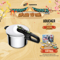 Nồi áp suất TEFAL Secure Trendy có khay hấp 6L cao cấp nội địa Đức GermanySNT 250028