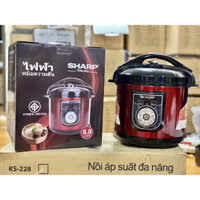 💥Nồi áp xuất đa năng Sharp KS-228 6 lít - Nồi cơm điện ThaiLand Bảo Hành 12 Tháng