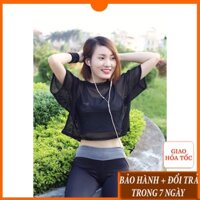 Nơi bán áo thun lưới tập gym, yoga cho nữ người mập giá rẻ