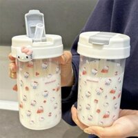 Nổi bật hellokitty Cốc Rơm Dung Tích Lớn Bé Gái Dễ Thương Đơn Giản Học Sinh Cốc Nhựa Chống Sốc Cốc Chịu Nhiệt Độ Cao
