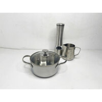 Nồi Bầu Inox 304 Đúc Liền Khối 3 Lớp Size 14cm, 16cm.