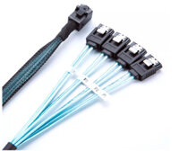 Nội Bộ HD Mini SAS Sff-8643 Đến 4 SATA 7 Pin Cáp Cho Ổ Cứng 6Gbps Máy Chủ Dữ Liệu Raid