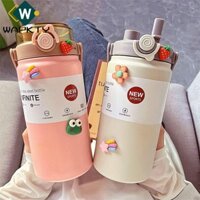 Nồi cầm tay WAPKTY, Bình giữ nhiệt dung tích lớn 1L, Bình hút chân không ống hút bằng thép không gỉ 2025