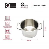 Nồi Casserole Inox Quantum-Pro 3L Đường Kính 18cm - Không Kèm Nắp