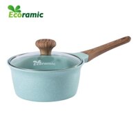 Nồi Chảo Chống Dính Vân Đá 16cm Ecoramic Nồi Quấy Bột Hâm Sữa Cho Bé