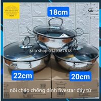 Nồi Chảo Fivestar Inox 3 lớp đáy 20cm