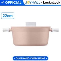 Nồi chảo nhôm Lock&amp;Lock chống dính Suit IH - Hàng chính hãng, dùng được bếp từ, tay cầm êm, dẫn nhiệt nhanh - JoyMall - Nồi CSU1222PIK 22cm