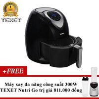 Nồi chiên chân không không dầu không dính và cảm ứng đa năng cao cấp dung tích 3.2l Texet AF-612 tặng Máy xay đa năng Texet Nutri-Go NG-300W